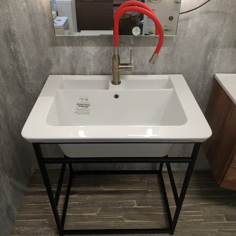 Althea Deep System deeps60ka постирочная раковина 60x50 на металлической консоли