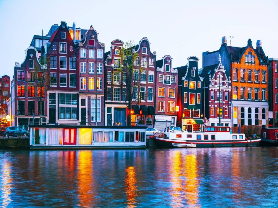 Амстердам город в Нидерландах набережная