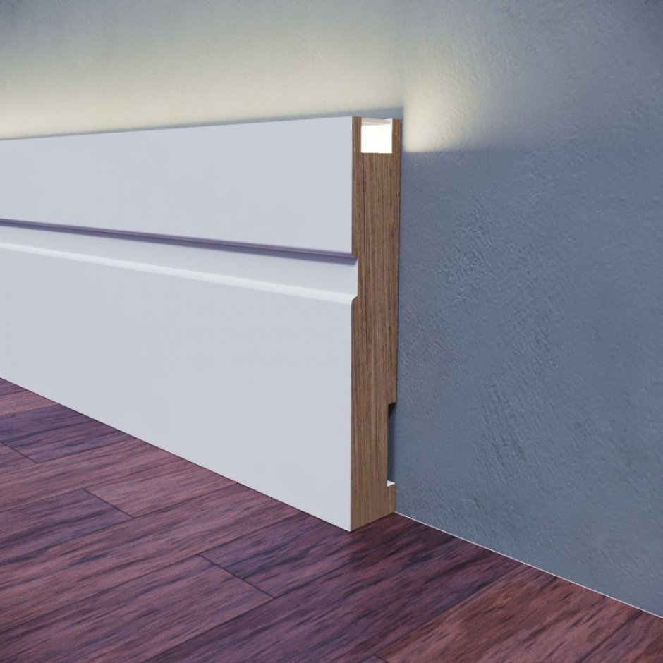 Напольный плинтус с подсветкой PN 101 led Евровуд