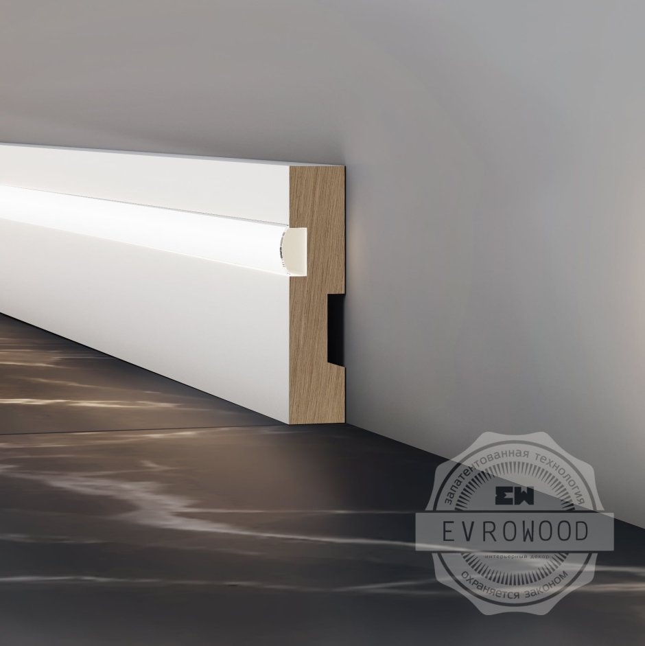 Евровуд плинтус PN 021 led