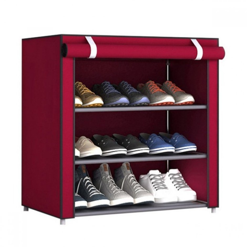 Полка для обуви Shoe Cabinet layer Shoe Rack (4 полки, бежевый)