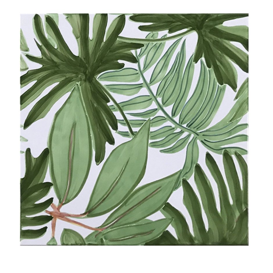 Плитка с тропическими листьями