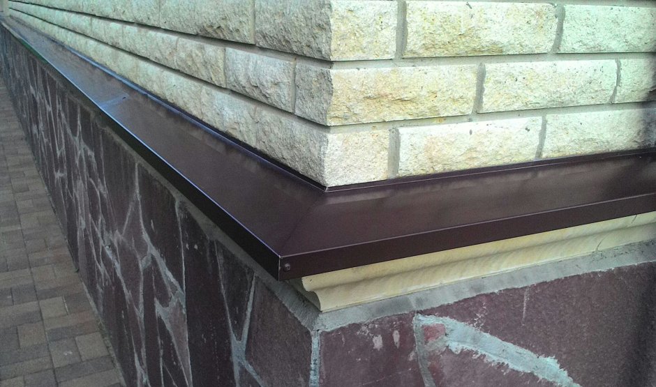 Планка отлива цоколя 50х20х2000 Ecosteel Matt/t