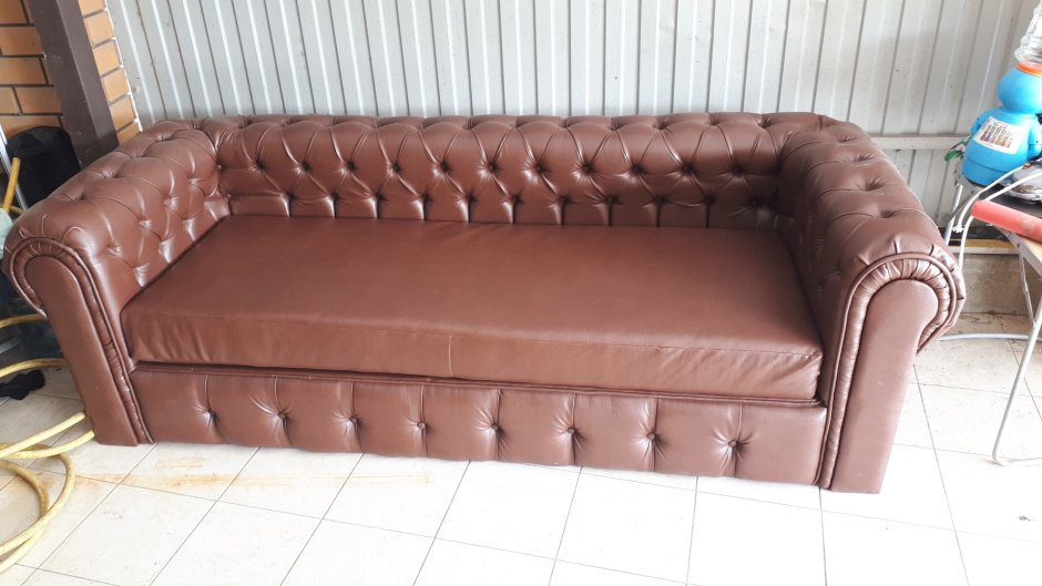 Кожаный диван диван для бани