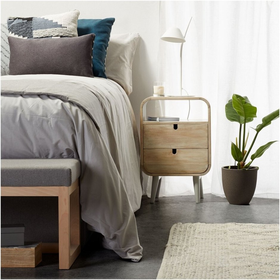 Кровать button Tufted Flannelette