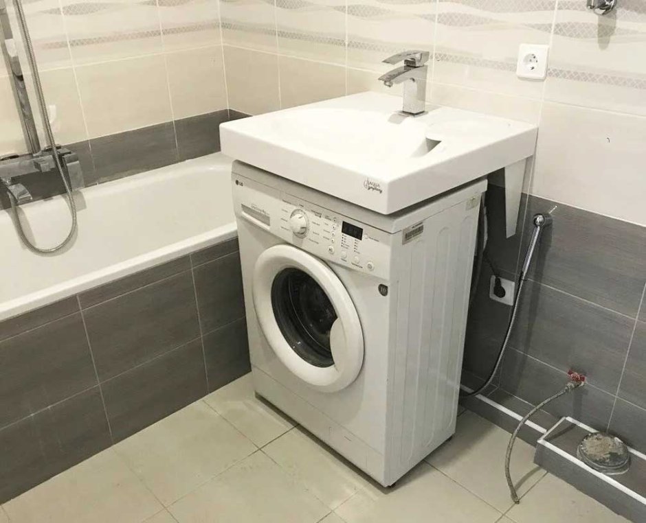Раковина над стиральной машиной LG 6кг