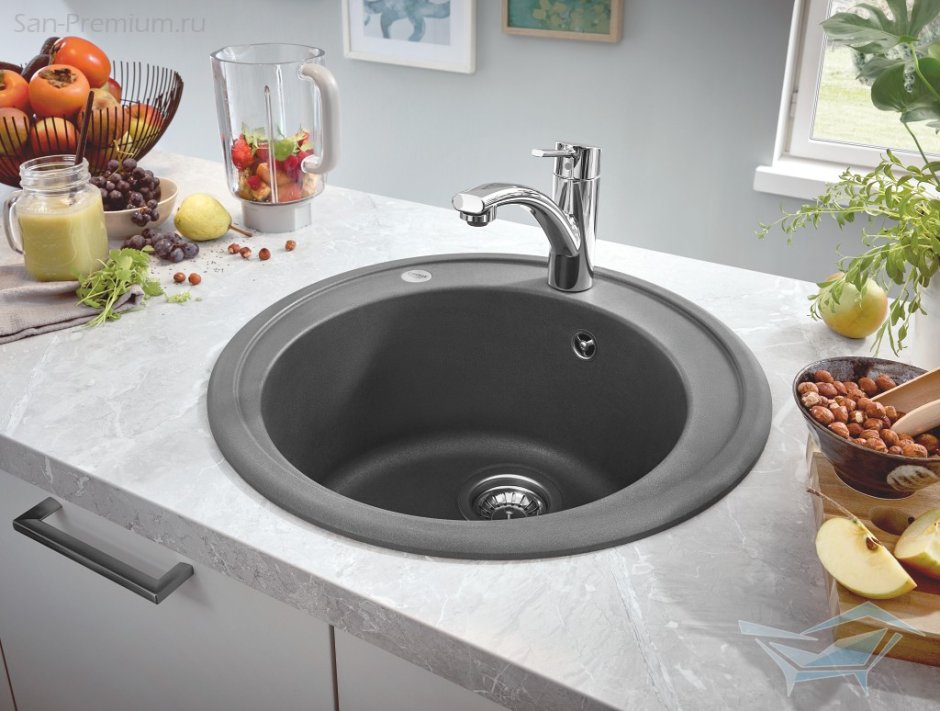 Кухонная мойка Grohe k200 гранитная серый гранит 31656at0