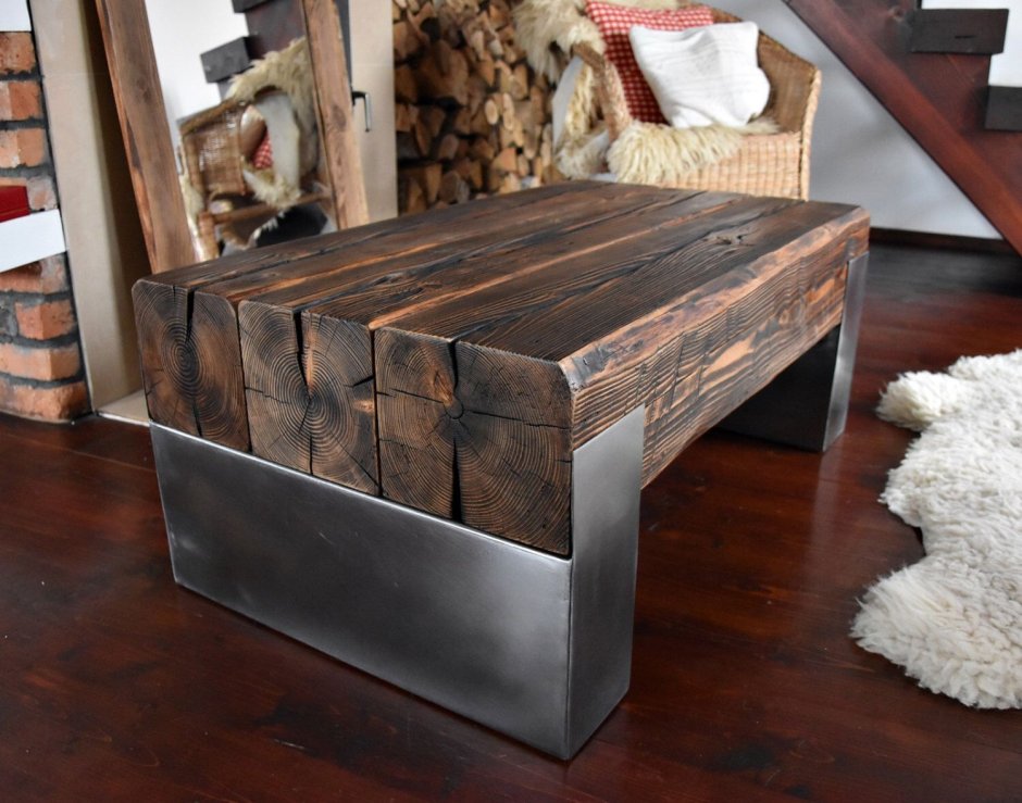 Журнальный стол Wood Steel Liverpool