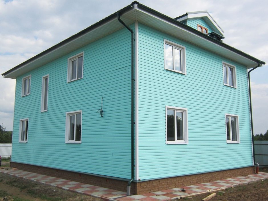 Сайдинг металлический бирюзовый