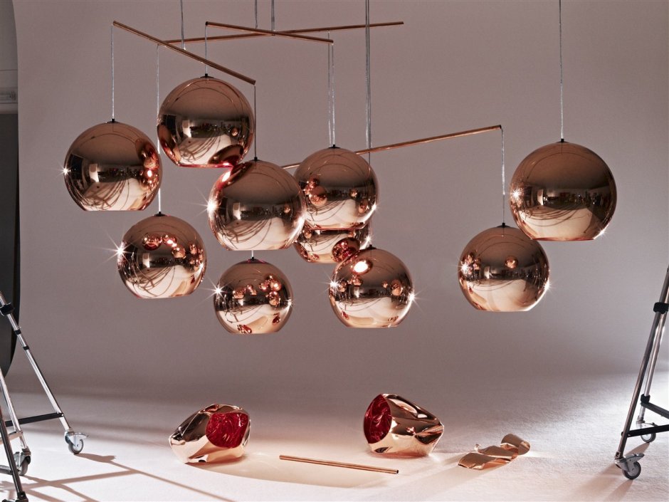 Copper Round Pendant by Tom Dixon 450 ø - светильник подвесной 1хе27