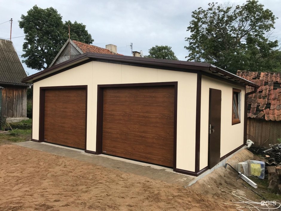 Гараж из сэндвич панелей