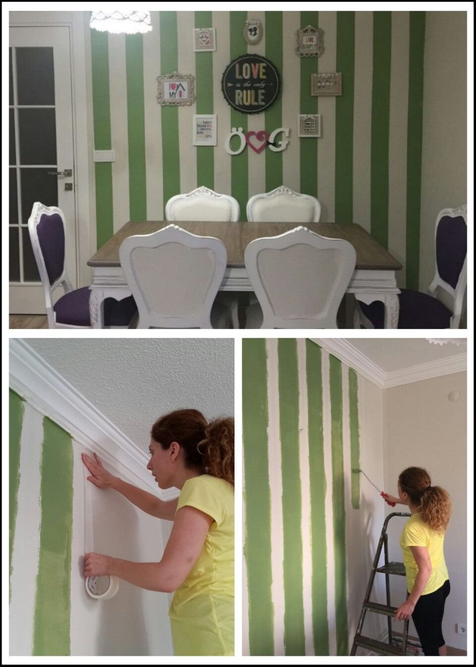 Покраска стен в комнате вместо обоев
