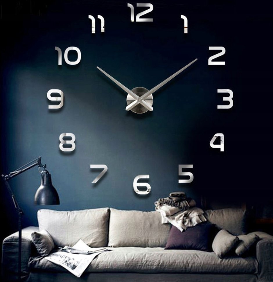 Самоклеющиеся 3d часы "DIY Clock" al021-b