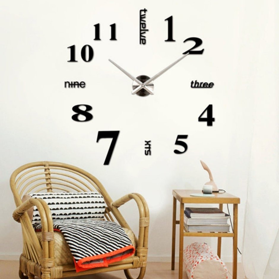 Самоклеющиеся 3d часы "DIY Clock" al021-b