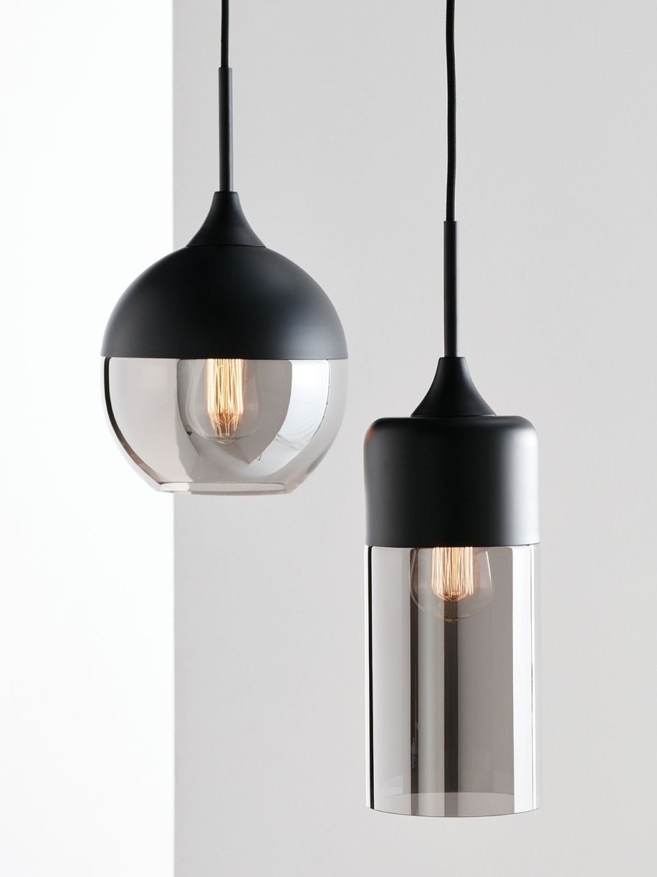 Светильник Lunar Light Round Pendant in Black/smokeю