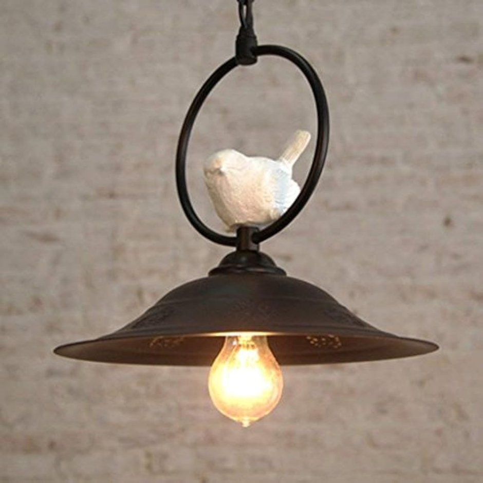 Подвесной светильник Loft с птичкой