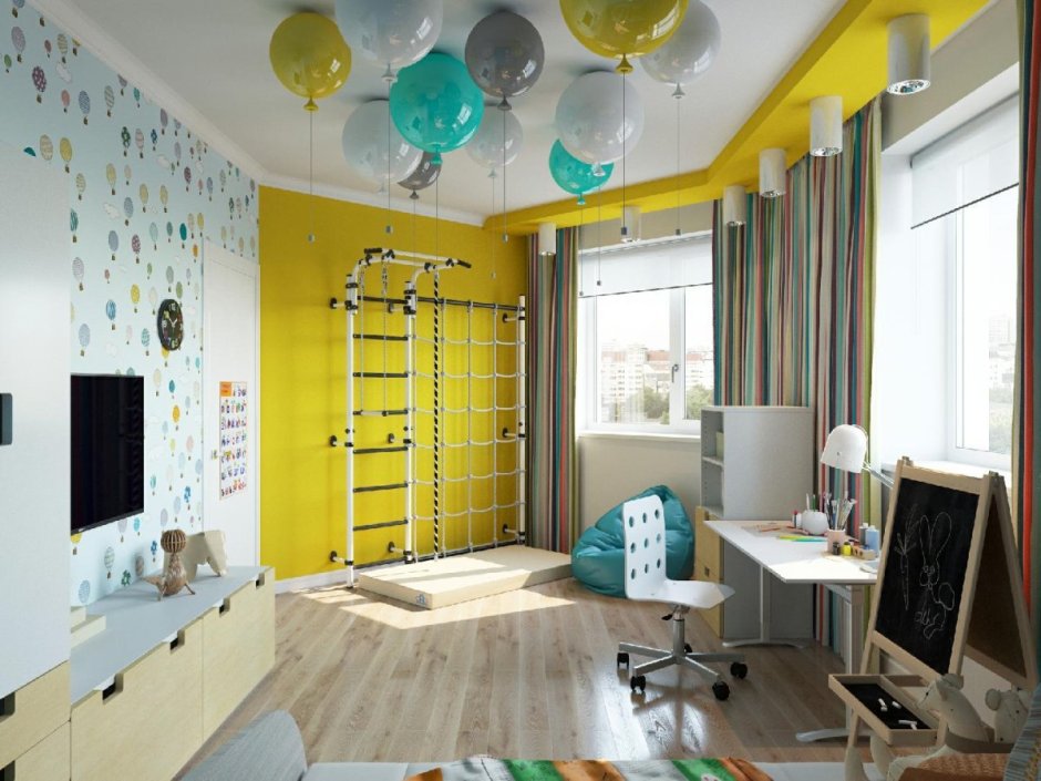 Дизайн детской комнаты для школьника мальчику