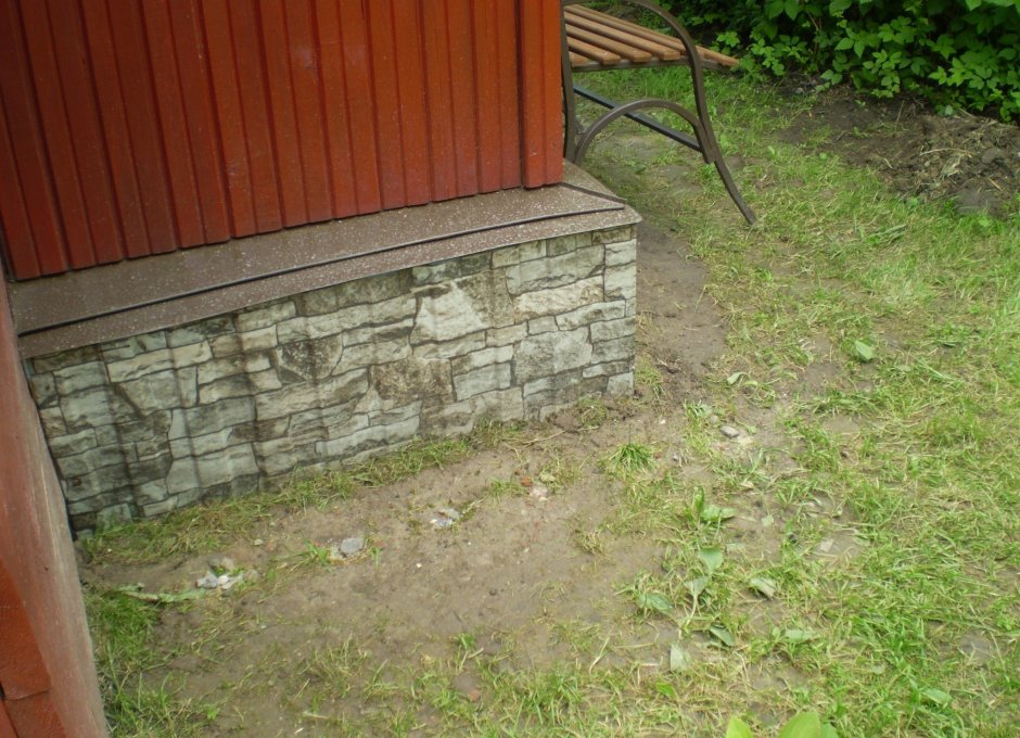 Профнастил под камень для цоколя