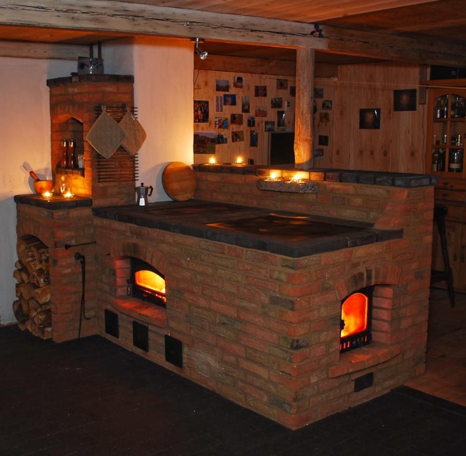 Современная каменная печь