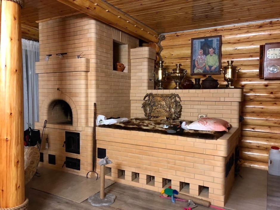 Банная печь с лежанкой