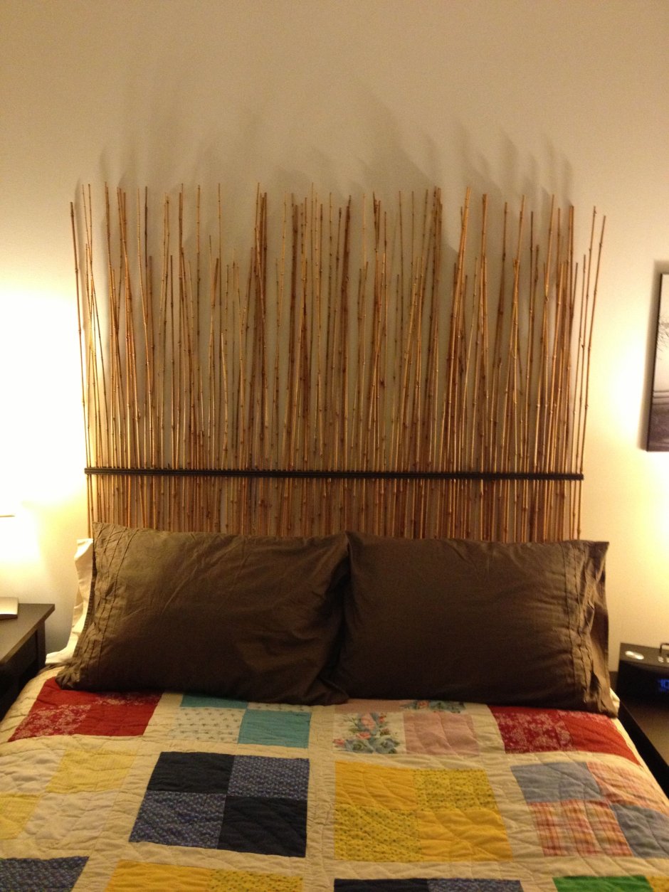 Изголовье кровати из бамбука