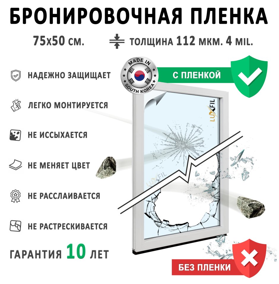 Бронированная пленка на окна