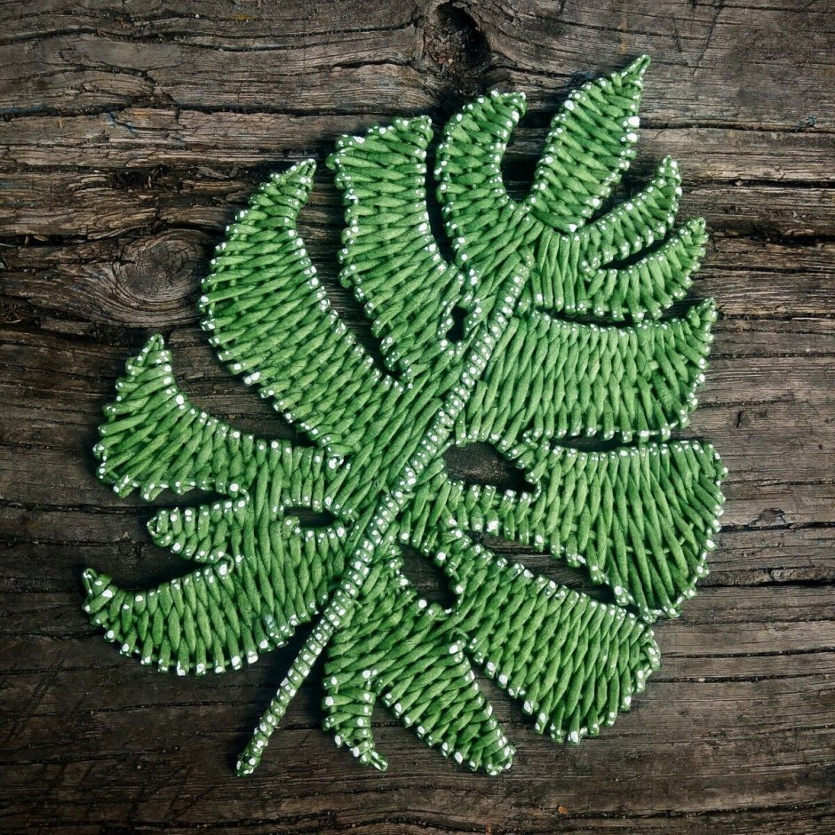 Макраме лист монстеры