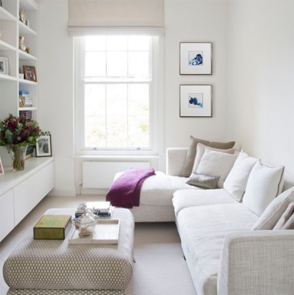 Интерьер узкой комнаты