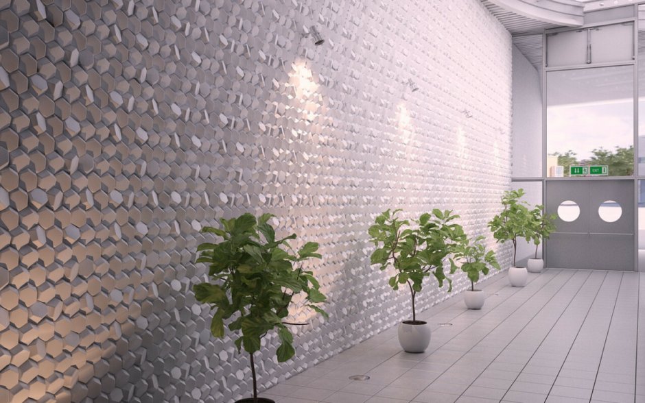 Гипсовая 3d панель "улей"
