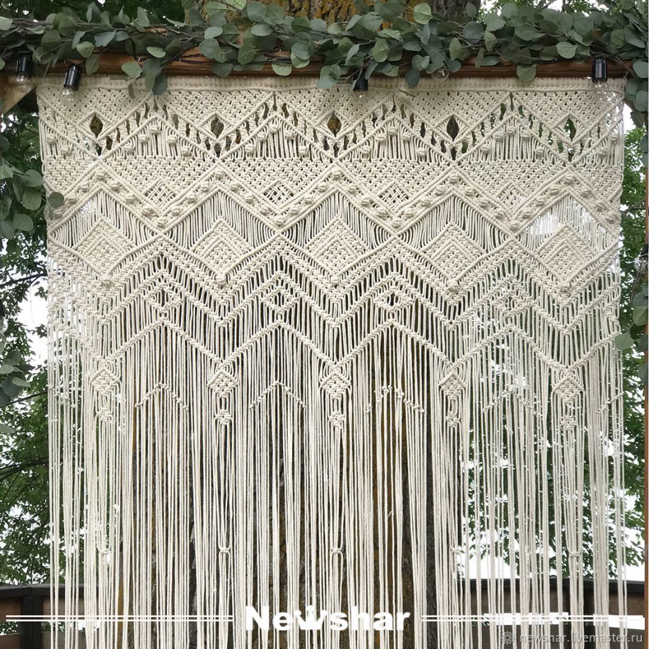 Макраме панно на окно