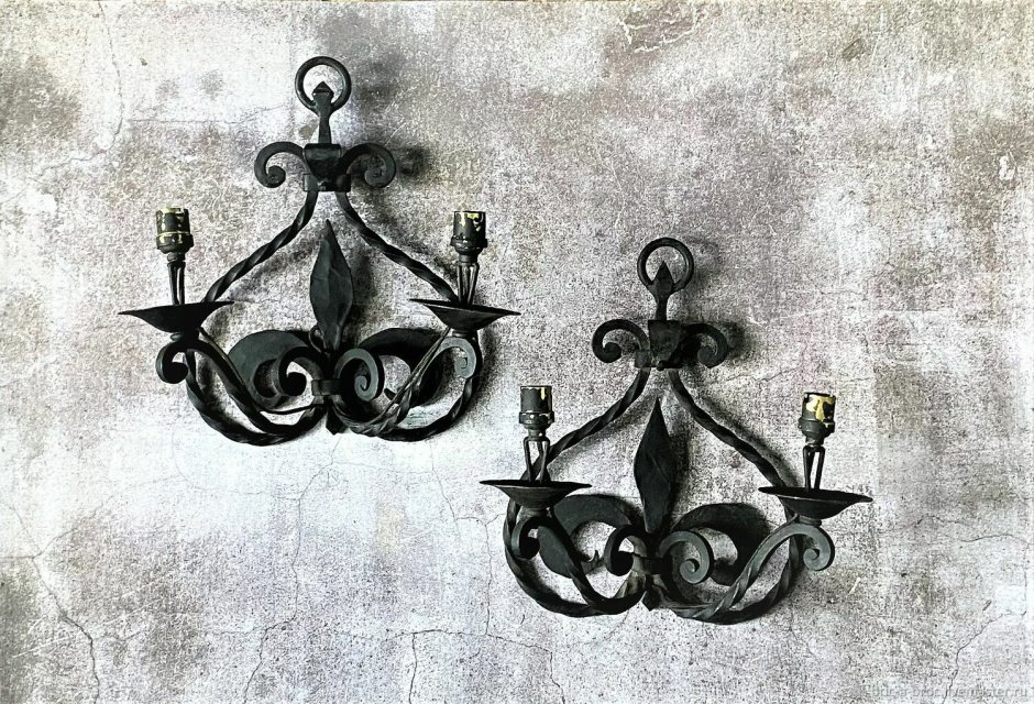 Старинная люстра кованая