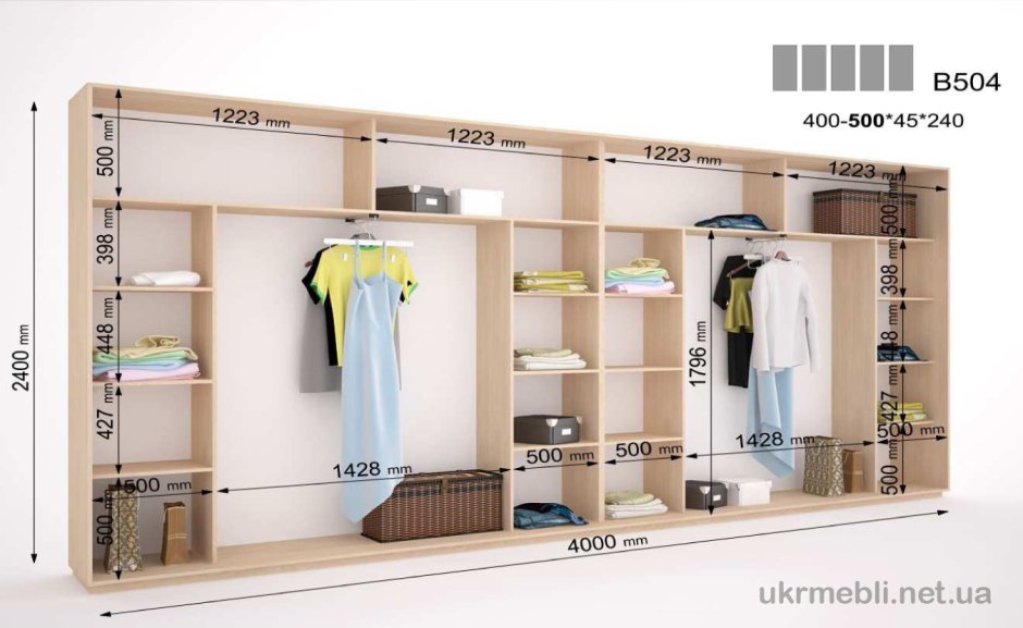 Шкаф купе Виват 400 глубина