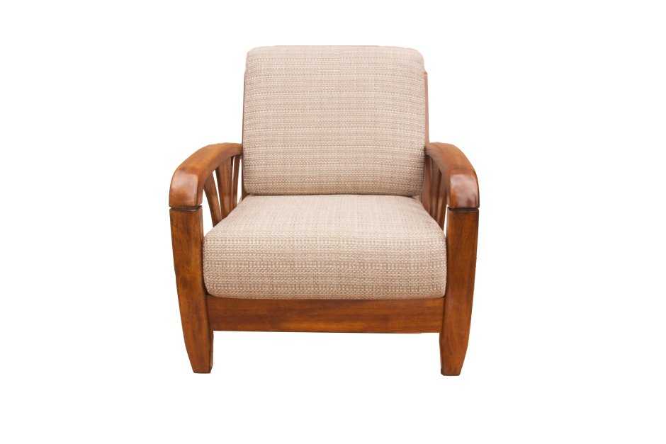 Кресло с широкими деревянными подлокотниками 820×1200×960 мм