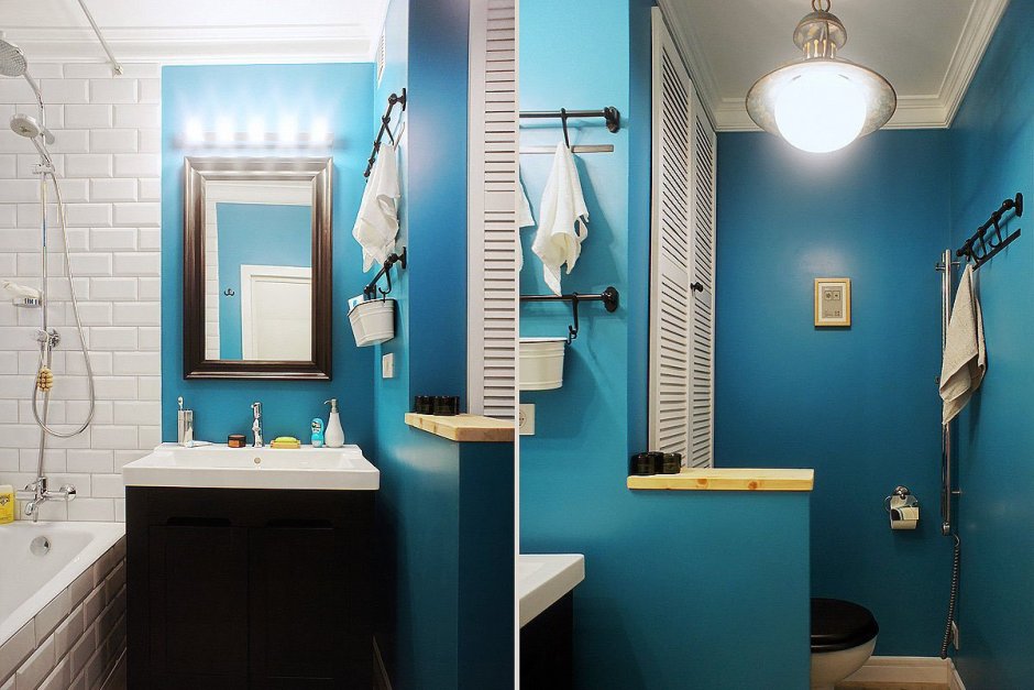Ванная комната покрашенная краской