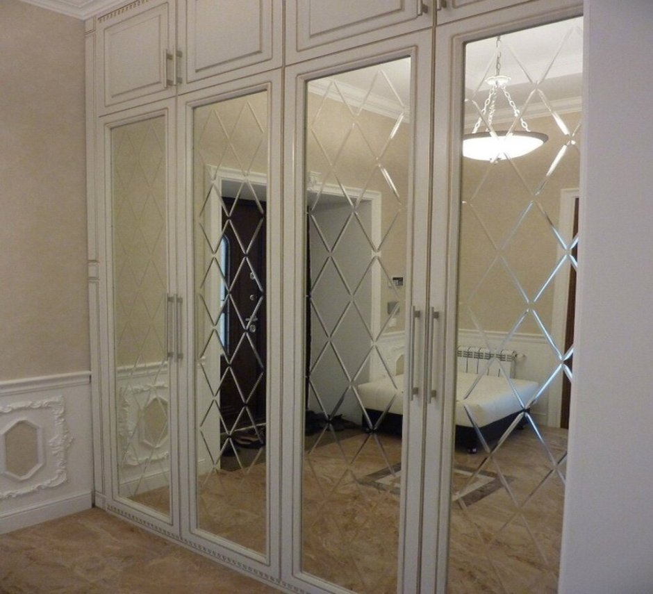 Шкаф купе классика беж120 зеркало