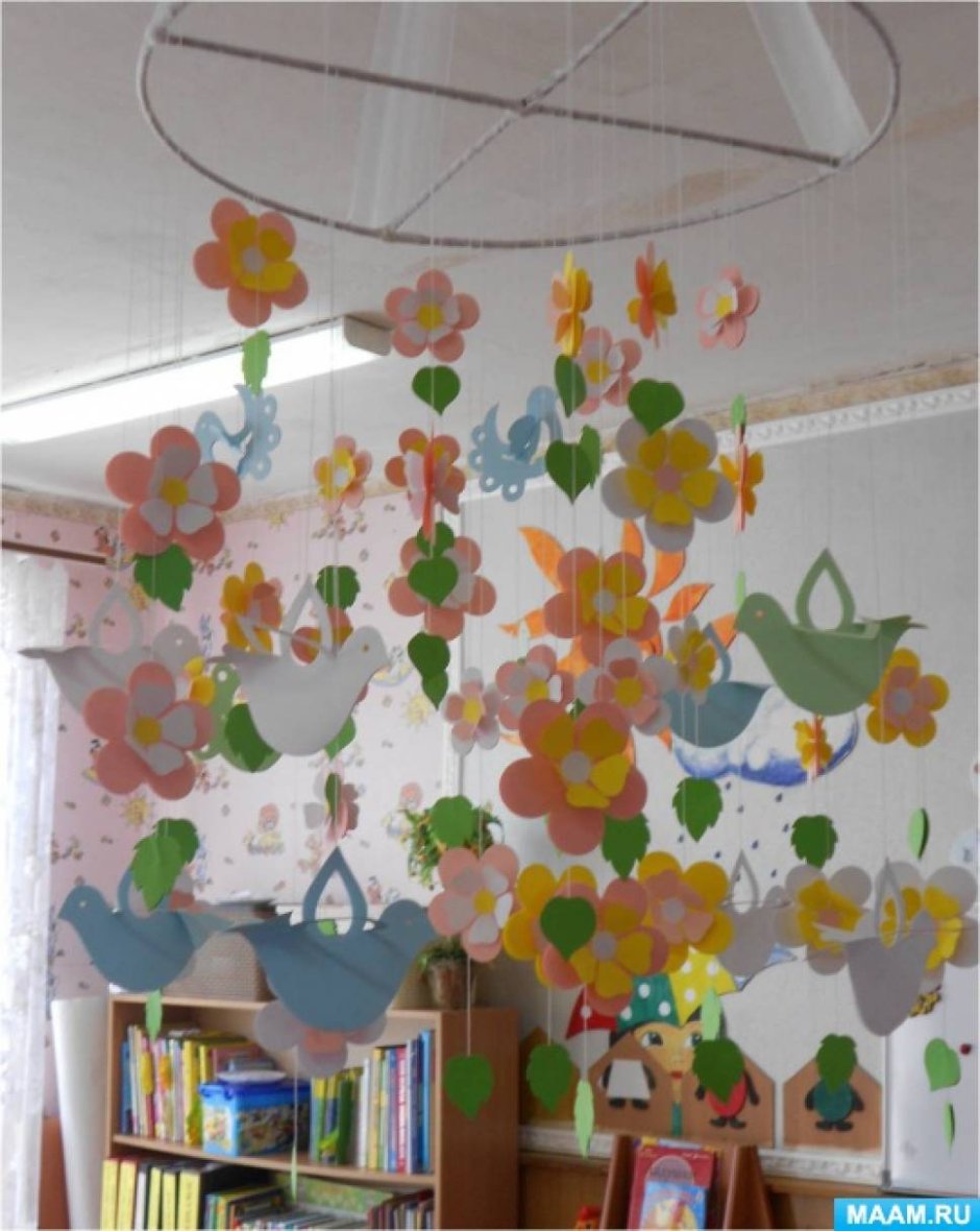 Украшение потолка в детском саду