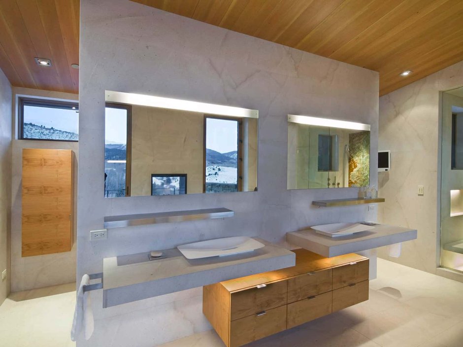Family near Lighting Bathroom