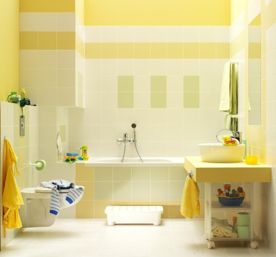 Ванная комната лимонного цвета