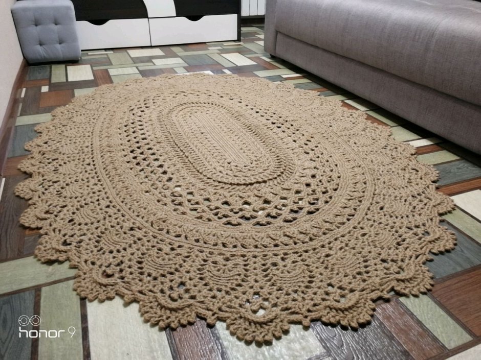 Коврик из шпагата джутового