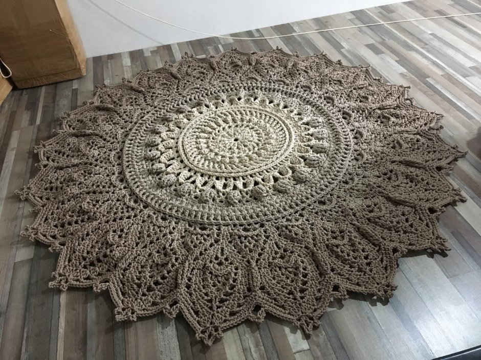 Вязаные ковры из полиэфирного шнура