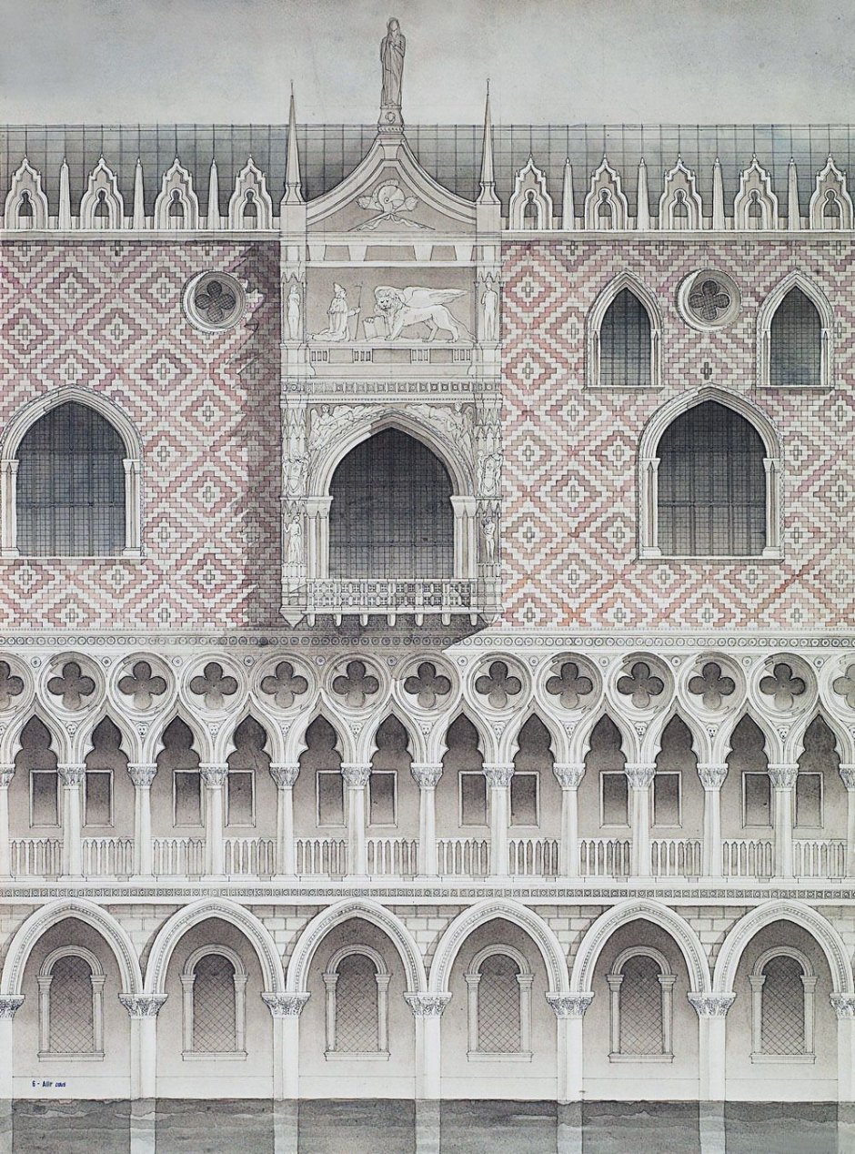 Дворец дожей в Венеции фасад