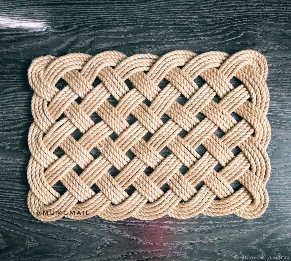 Плетение ковров из джута