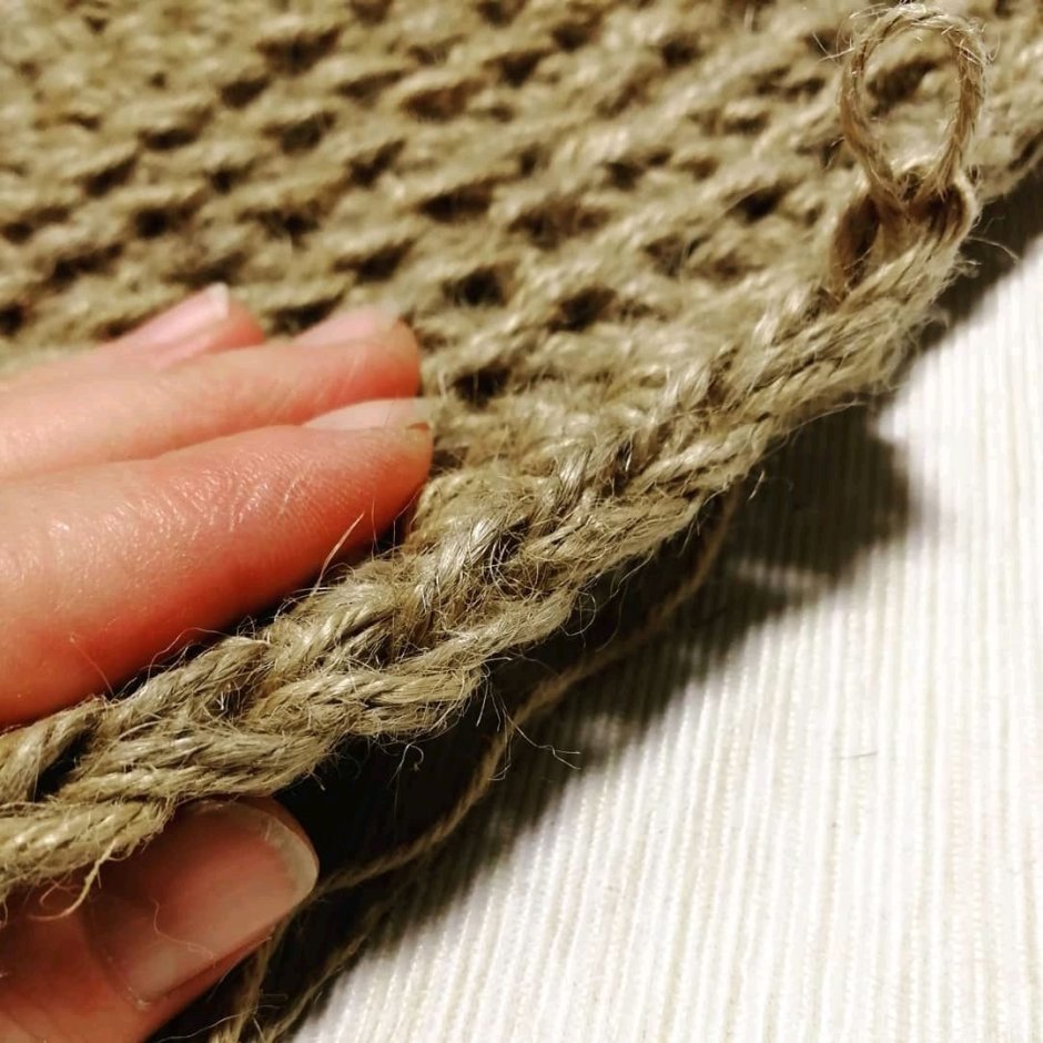 Плетеные коврики из джута