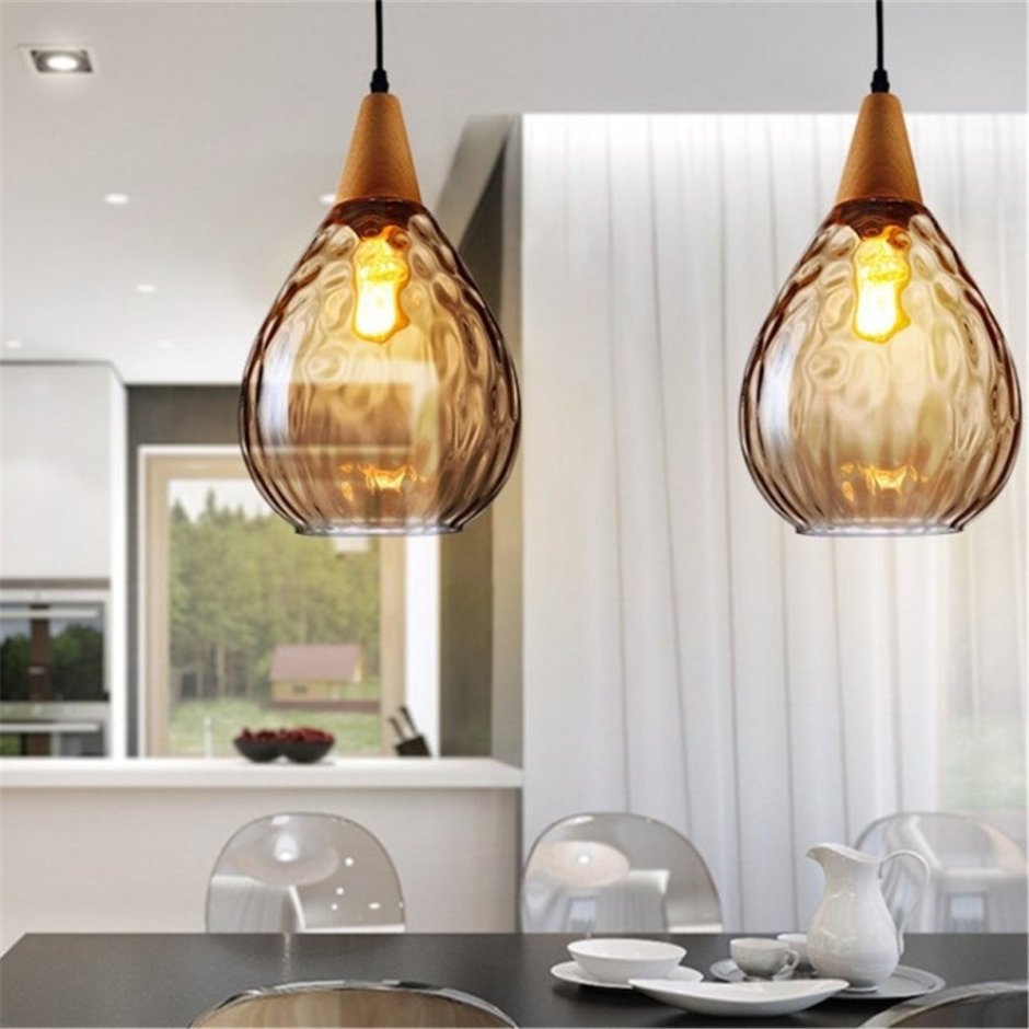 Подвесной светильник Amber Glass Cafe Pendant