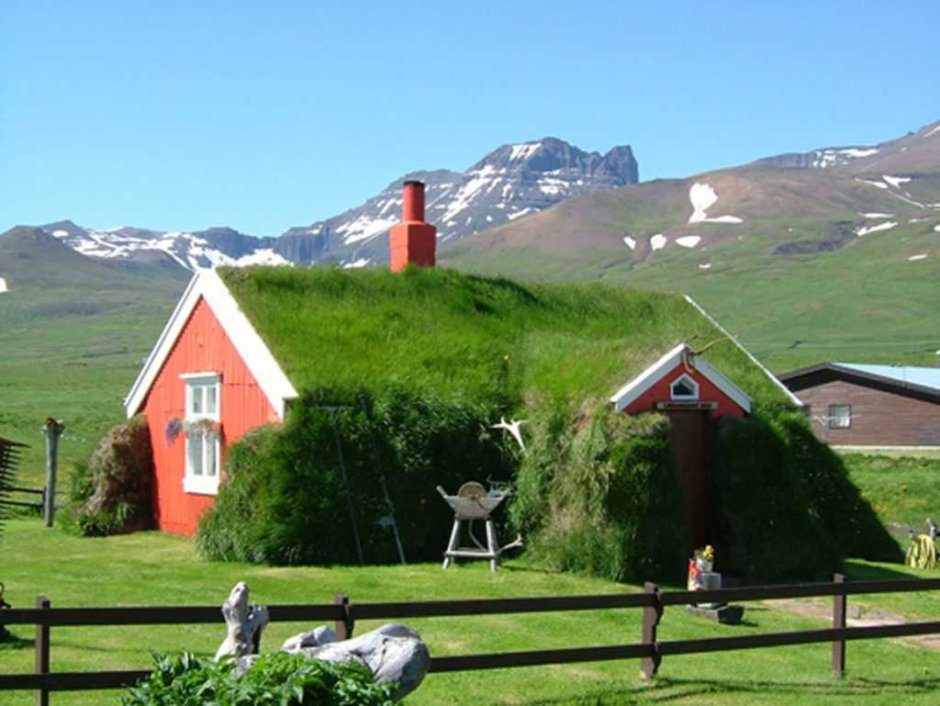 Дерновые дома в Исландии