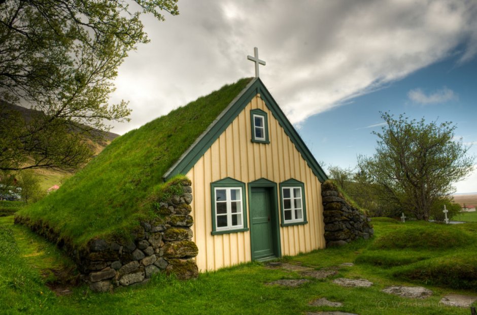 Дом из дерна Исландия