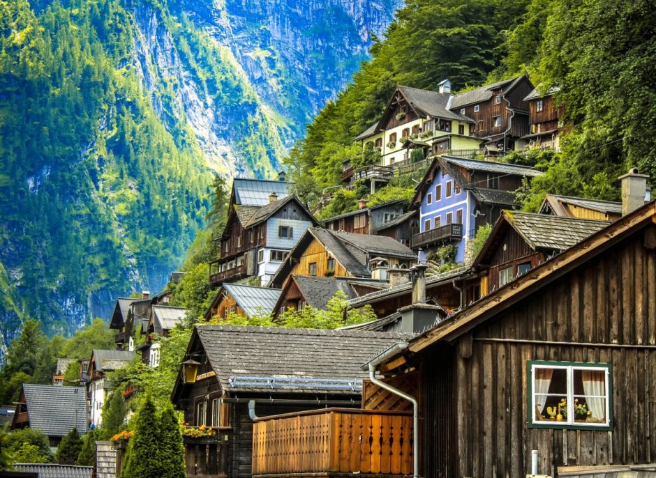 Австрийские деревни в Альпах