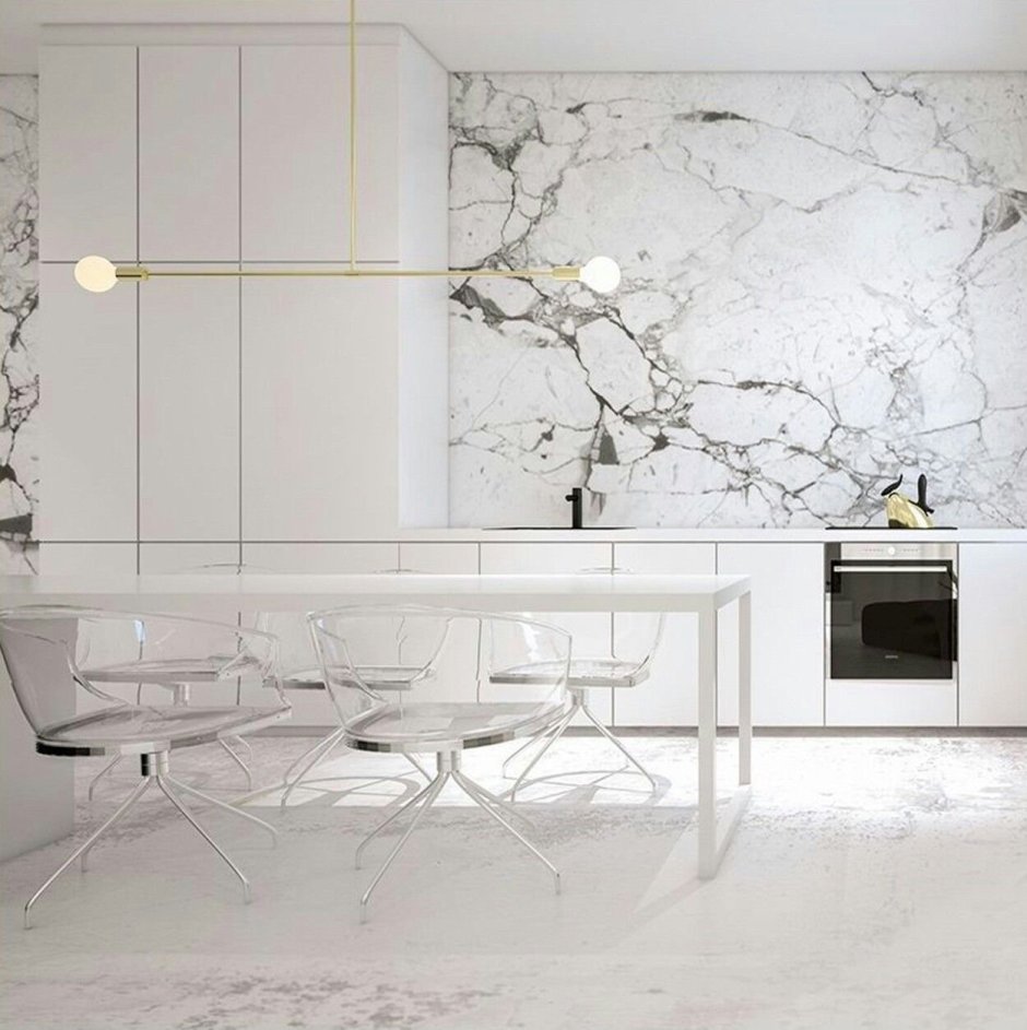 Керамогранит Calacatta Oro фартук