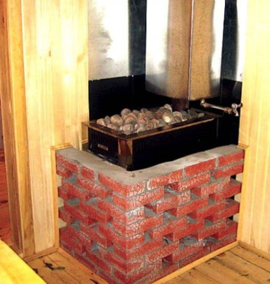 Кирпичная банная печь 1х1м