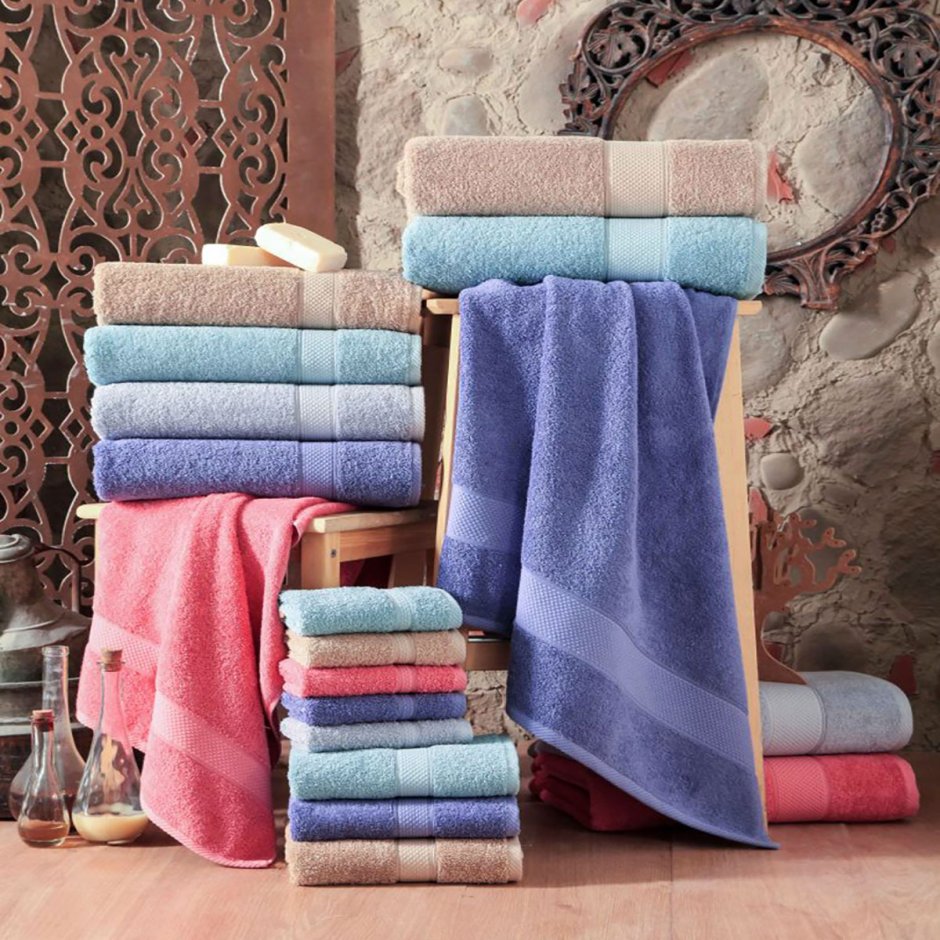 Полотенце Arya однотонное 70x140 Miranda Soft темно-синий